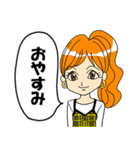 カワイクあいさつ！ガールズイラスト（個別スタンプ：4）