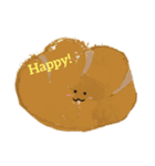 顔のバランスが悪いパン（個別スタンプ：2）