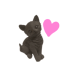 黒猫の置物（個別スタンプ：1）