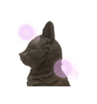 黒猫の置物（個別スタンプ：7）
