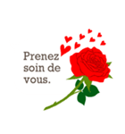 フランス語/『愛してる』赤い薔薇の花（個別スタンプ：10）