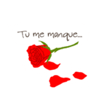 フランス語/『愛してる』赤い薔薇の花（個別スタンプ：17）