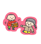 仲良し姉妹スタンプ。4歳と1歳（個別スタンプ：5）