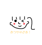 シンプル普段使いの女の子（個別スタンプ：3）