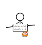 適当にかいた棒人間のスタンプ（個別スタンプ：2）
