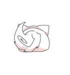 しろ くろ（個別スタンプ：8）