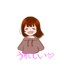 茶髪の似合うパーカーちゃん（個別スタンプ：1）