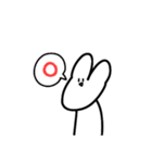 うさぎとねこと逆向きの牛。（個別スタンプ：11）