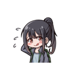 ポニーテール少女（個別スタンプ：21）