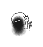体で伝えるオバケのBLÅCKくん（個別スタンプ：1）