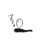 体で伝えるオバケのBLÅCKくん（個別スタンプ：5）