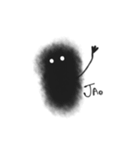 体で伝えるオバケのBLÅCKくん（個別スタンプ：19）