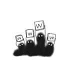 体で伝えるオバケのBLÅCKくん（個別スタンプ：24）