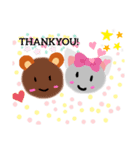 Bear and Cat Cute Animal！（個別スタンプ：1）