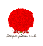 スペイン語/『愛してる』赤い薔薇の花（個別スタンプ：8）
