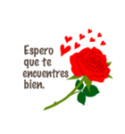 スペイン語/『愛してる』赤い薔薇の花（個別スタンプ：10）