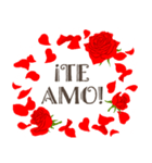 スペイン語/『愛してる』赤い薔薇の花（個別スタンプ：13）