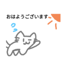 しろねこスタンプ！（個別スタンプ：1）
