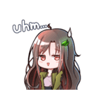 ロングヘア少女（個別スタンプ：1）