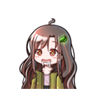 ロングヘア少女（個別スタンプ：2）