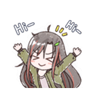 ロングヘア少女（個別スタンプ：3）
