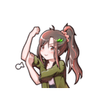ロングヘア少女（個別スタンプ：12）