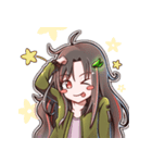 ロングヘア少女（個別スタンプ：15）