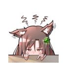ロングヘア少女（個別スタンプ：16）