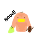 かわいい  癒し  キャラクター かもどん（個別スタンプ：3）