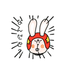 ヘルメットをかぶったウサギ（個別スタンプ：3）