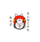 ヘルメットをかぶったウサギ（個別スタンプ：8）