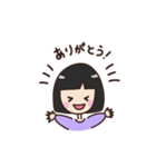 黒髪ボブの女の子 (ゆるゆる)（個別スタンプ：2）