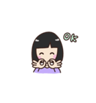 黒髪ボブの女の子 (ゆるゆる)（個別スタンプ：10）
