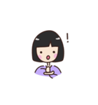 黒髪ボブの女の子 (ゆるゆる)（個別スタンプ：15）