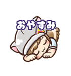 踊る猫とキャメガールの日常挨拶スタンプ（個別スタンプ：3）