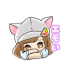 踊る猫とキャメガールの日常挨拶スタンプ（個別スタンプ：8）
