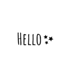 よく使う言葉のシンプルな文字スタンプ（個別スタンプ：1）