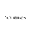 よく使う言葉のシンプルな文字スタンプ（個別スタンプ：10）