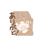 ときどきくまに変身する女の子（個別スタンプ：6）