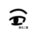 目の上の線（個別スタンプ：4）