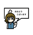 目が口ほど物いうOL【敬語・会社・新人】（個別スタンプ：9）
