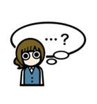 目が口ほど物いうOL【敬語・会社・新人】（個別スタンプ：33）
