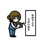 目が口ほど物いうOL【敬語・会社・新人】（個別スタンプ：40）