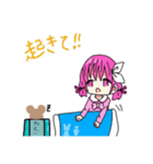 ゆるふわいちごちゃん×こけしくまスタンプ（個別スタンプ：1）