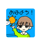 緑パーカー（個別スタンプ：13）
