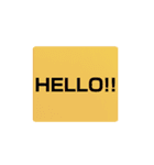 日常会話 シンプル でか文字（個別スタンプ：7）