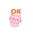 ピンク猫シリーズ（個別スタンプ：1）