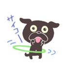 黒パグのグー（個別スタンプ：36）