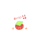 喜ぶ、怒る、悲しむ、楽しむ、chibi tomato（個別スタンプ：7）