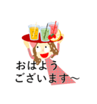 キッチンの小人おりぼんさん（個別スタンプ：1）